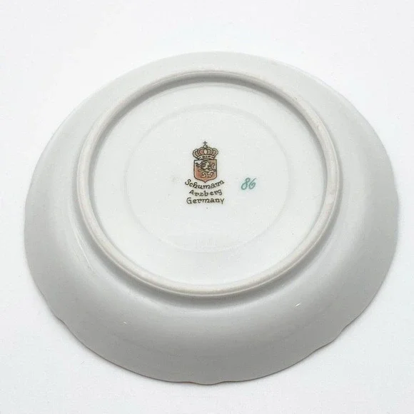 Schumann Arzberg Germany Demitasse Small Child Cup Saucer Set Rose Forget Me Not - Picture 9 of 13